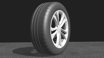 タイヤモデル 3Dデータ　シミュレーション